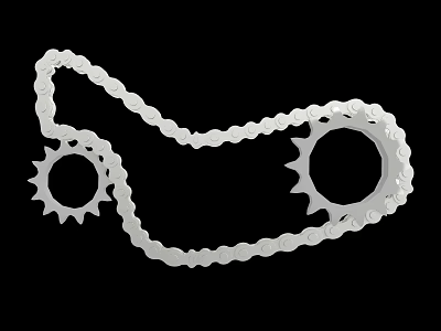 Sturdy Hardware Tools Metal Chain And Spur Gears For Industrial Machinery Use 3d model
