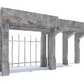 Reinforced Structural Concrete Architectural Components with Industrial Support Beams and Columns