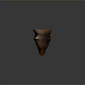 Copper Animal Head Sculpture With Detailed Textured Surface And Metallic Finish