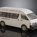 White Old Worn Van Exterior Featuring Side Windows And Front Details