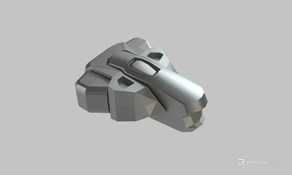 3D Model of Metal Mechanical Part With Geometric Shapes And Slot Design 3d model 
