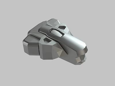 3D Model of Metal Mechanical Part With Geometric Shapes And Slot Design 3d model