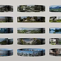Diverse Panoramic Scenic Views Including City Nature and Architecture Scenes