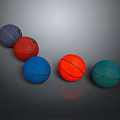 Vibrant Colored Basketballs For Daily Household Use In Purple Red Blue Orange Teal