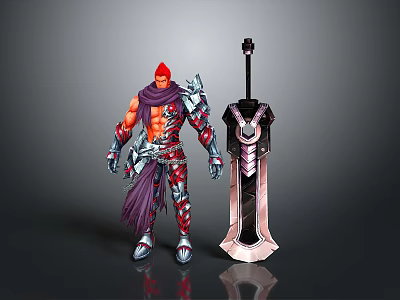 Cosplay Costume COSPLAY Costume Online Game Warrior Animation Costume Animation Costume 3d model