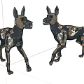 Smart Robotic Dogs With Metallic Texture And Lifelike Mechanical Design
