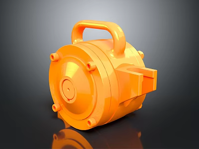 Sturdy Orange Handheld Hardware Tool with Ergonomic Handle and Round Design 3d model