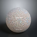 BOLUJIA Artistic Decorative Mosaic Sphere With Unique Colorful Tile Design