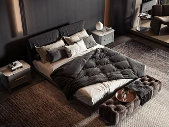 Style Commodity Bed 3d model