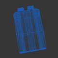 Black Electronic Device With Vertical Slots Rugged Structure And Industrial Design On Gray Background