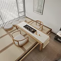 Modern Apartment Bedroom Interior With Minimalist Design And Large Windows