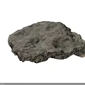 Natural Stone Rock with Rough Surface and Gray Textured Material for Construction Use 3d model