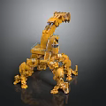 Yellow Heavy Duty Mechanical Multi Legged Industrial Vehicle With Robotic Structure