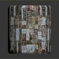 Scenic Outdoor Landscape With Decorative Mosaic Column And Colorful Tile Patterns
