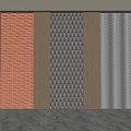 Modern Wall Panels With Diverse Textures Colors And Wooden Accents