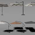 Outdoor Sunshade Umbrellas in Various Colors and Modern Designs with Sturdy Stands