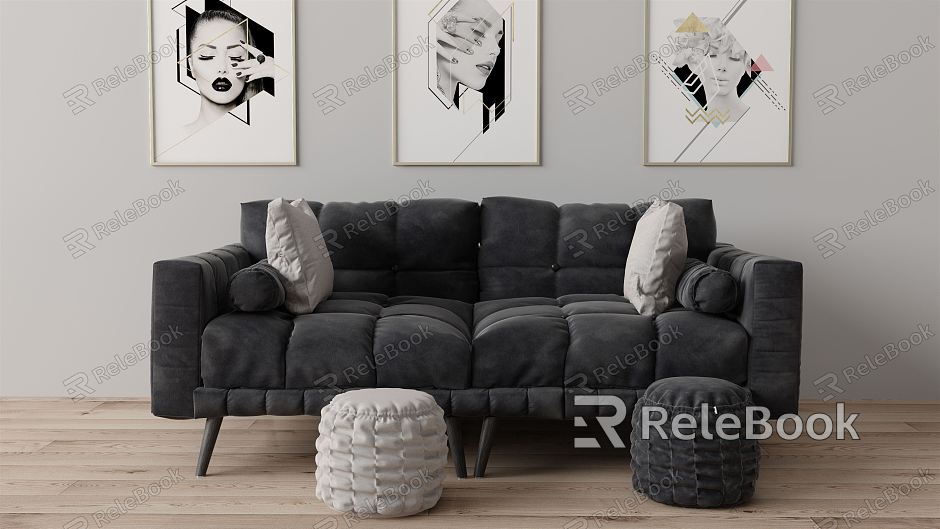 Modern double sofa model