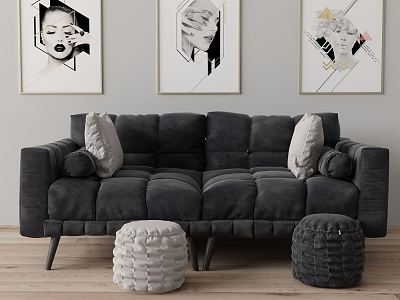 Modern double sofa model