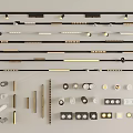 Modern track spotlight downlight embedded magnetic lamp linear lamp steering spotlight open-mounted downlight bucket lamp 3d model