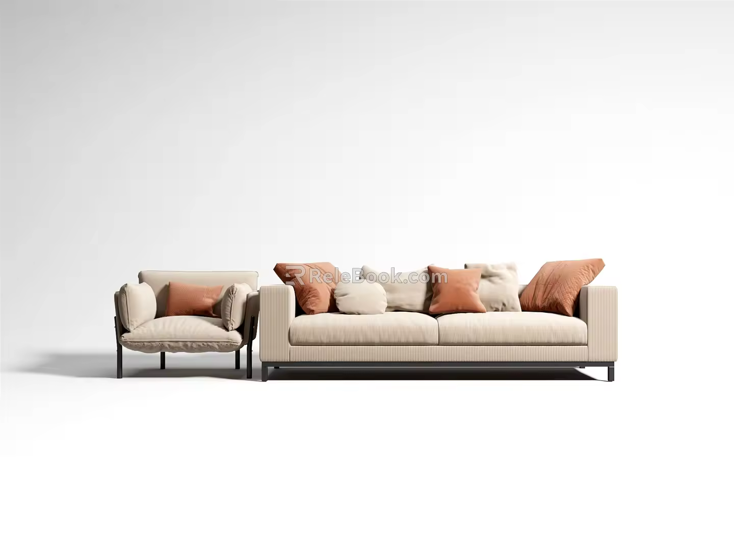 Modern combination sofa combination 3d model