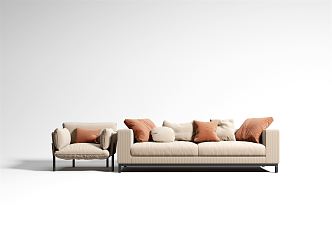 Modern combination sofa combination 3d model