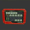 Red Frame Z Control Panel With Display Screen And Function Buttons