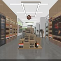 Modern Convenience Store Exterior with Glass Front and Daily Products