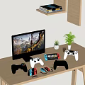 Modern gamepad console display 3d model