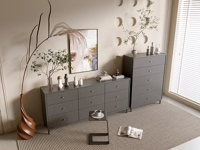 Modern Black Entrance Cabinet Sideboard Cabinet Balcony Cabinet Storage Cabinet Entrance Cabinet 3d model