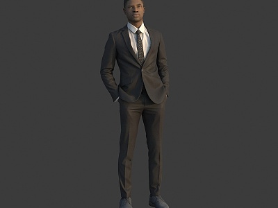 black suit male model