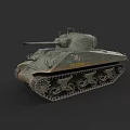 Military Tank With Heavy Tracks Long Cannon And Camouflage Paint Design