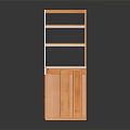 Practical Wooden Desk With Attached Bookshelf And Drawers For Home Office Study Use