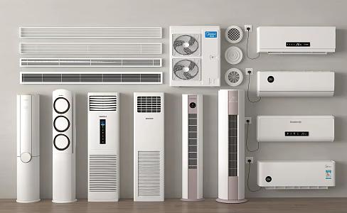 Modern vertical air conditioner wall-mounted air conditioner central air conditioner air outlet ceiling air conditioner 3d model