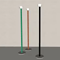 Modern Floor Lamp Design In Green Red Black Copper With White Lampshade For Home