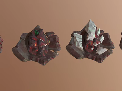 Various Natural Wood And Stone Decor Pieces With Detailed Designs And Rich Colors 3d model