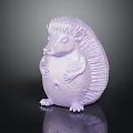 Cute Purple Hedgehog Shaped Furniture Decor Figurine For Home Interior Design