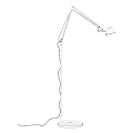Modern Minimalist Floor Lamp With Adjustable Flexible Metal Arm And Sleek Design