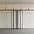 Sleek Modern Black Frame Glass Folding Doors For Interior Partition Design