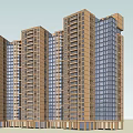 Modern High Rise Residential Apartment Building With Glass Windows And Balconies
