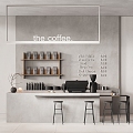 Modern Cafe Water Bar 3d model