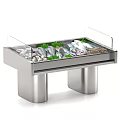 Commercial Refrigerators Freezers Featuring Fresh Seafood Meat Chilled Display For Retail