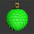Green Sequined Spherical Clothing Accessory With Yellow Top Decoration For Apparel