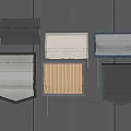 Various Curtain Styles With Different Textures And Patterns For Home Decor 3d model