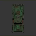 Military Green Armored Vehicle With Roof Weapon Mount And Off Road Tires