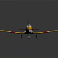 Yellow Model Airplane With Red And White Stripes And L-11 Tail Marking