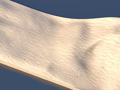 Natural Sandy Dunes With Smooth Wave Patterns And Desert Landscape Texture 3d model