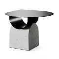 Modern Side Tables With Unique Base Design Metal And Concrete Round Top