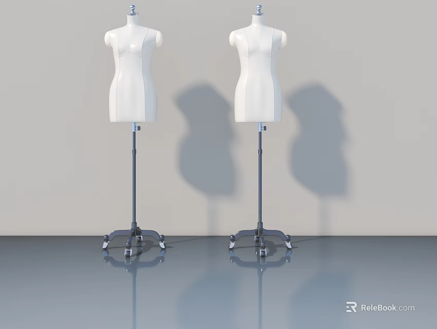 Modern White Hinged Door With Metal Handle In Gray Interior Setting 3d model