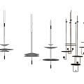 Modern chandelier combination 3d model