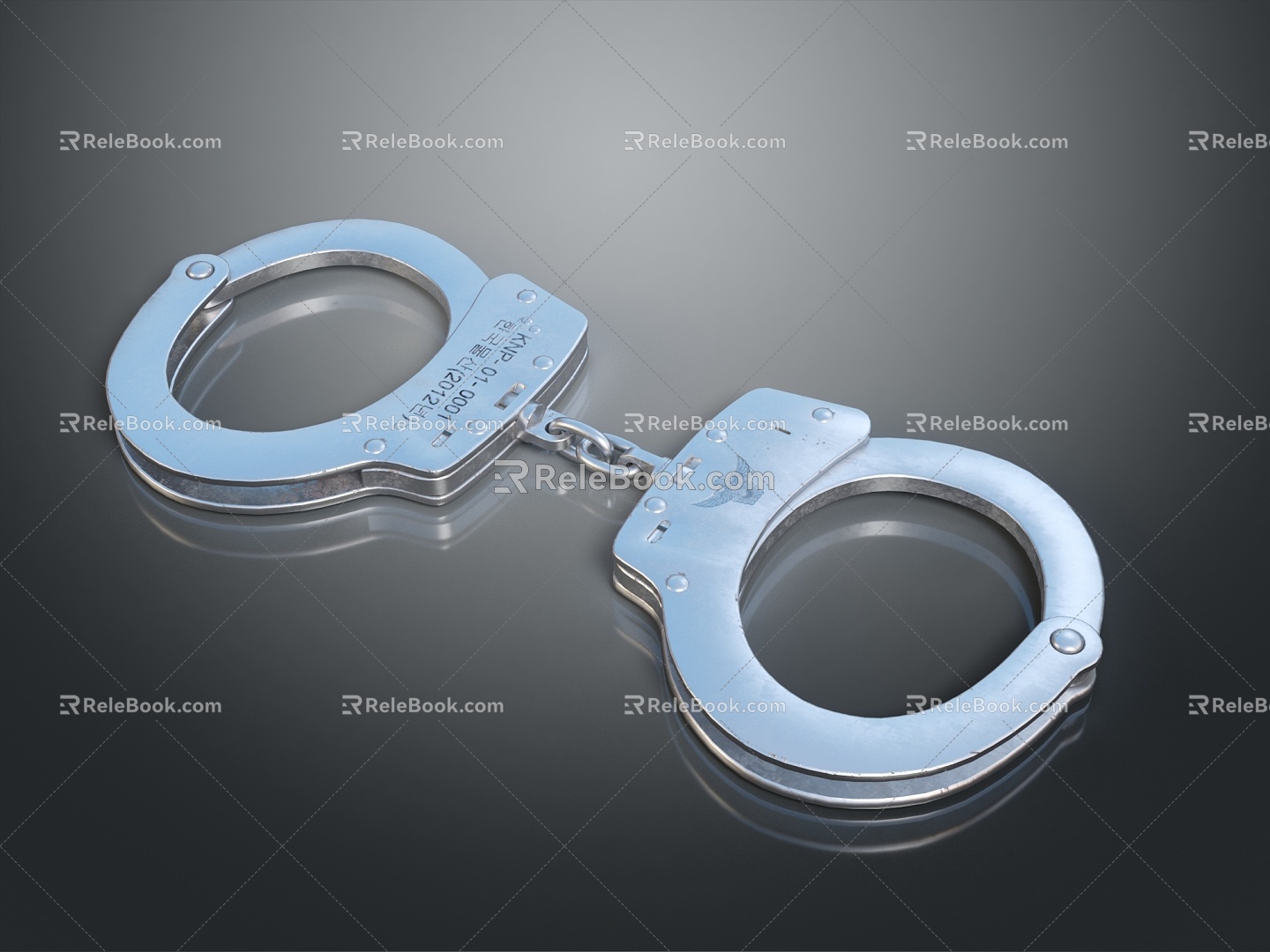 Iron shackles, metal handcuffs, shackles, daily necessities 3d model